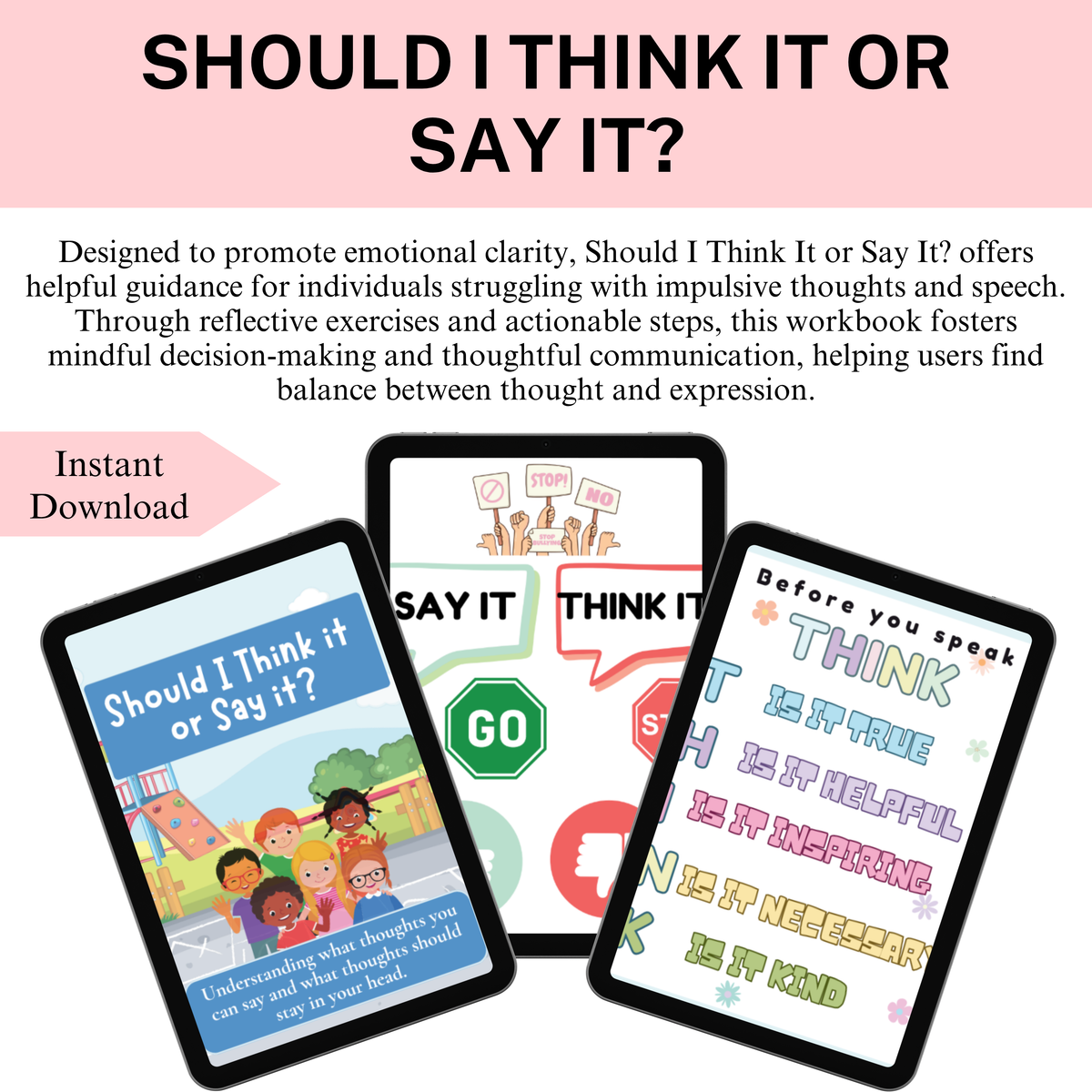 Should I Think it or Say it? Workbook