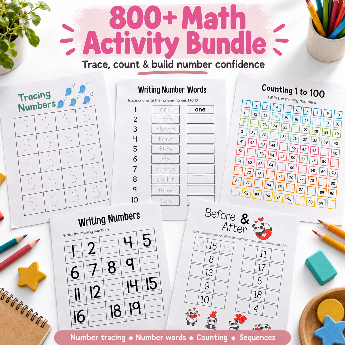 800+ Math Activity Bundle