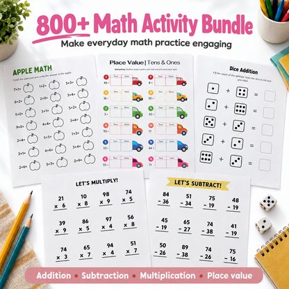 800+ Math Activity Bundle