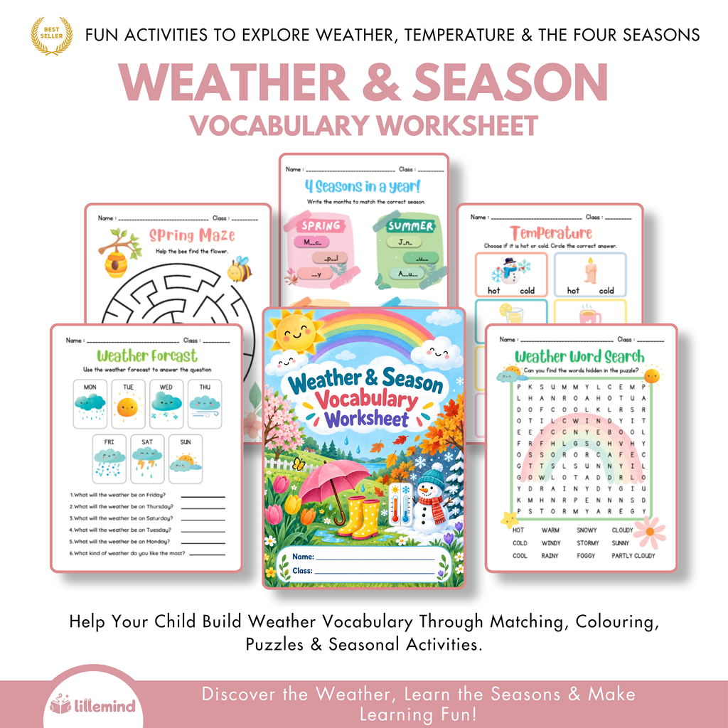 Weather & Season Vocabulary Worksheet