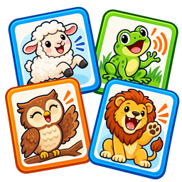 Animals and Their Sound Flashcards